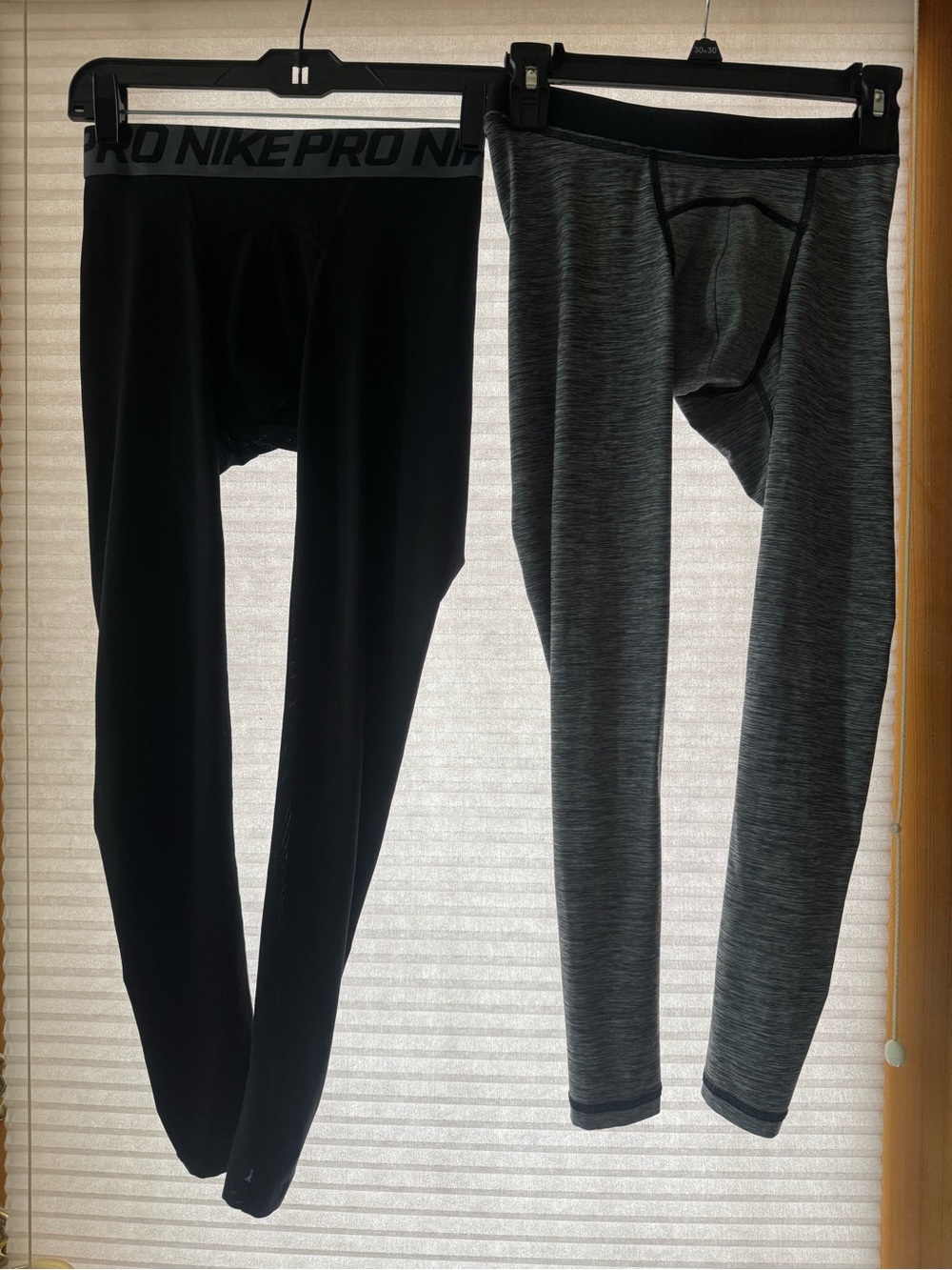 Nike Men's Black and Gray Compression Base Layer Tights Duo
